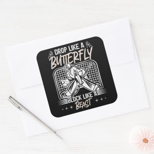 獣のゴアリーのような蝶のブロックのように落ちる スクエアシール (封筒)