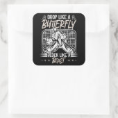 獣のゴアリーのような蝶のブロックのように落ちる スクエアシール (バッグ)