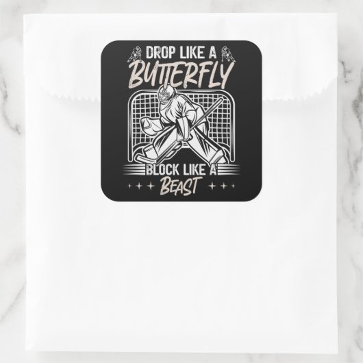 獣のゴアリーのような蝶のブロックのように落ちる スクエアシール (バッグ)