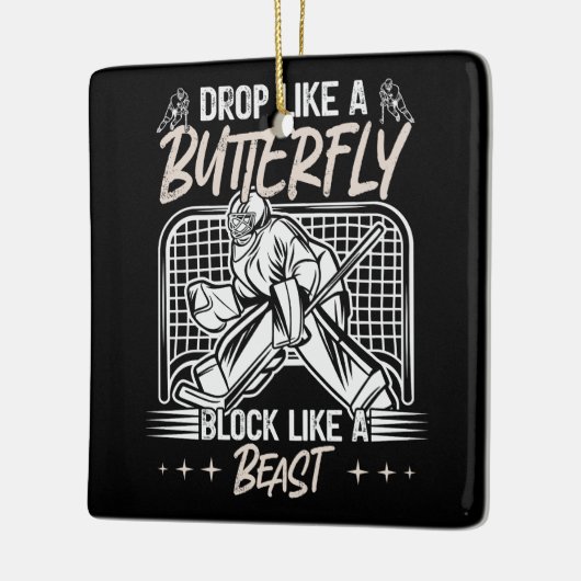獣のゴアリーのような蝶のブロックのように落ちる セラミックオーナメント (左)