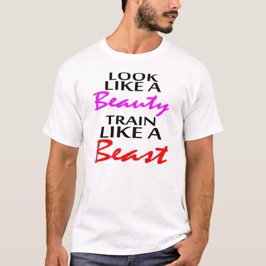 獣のワイシャツのような美しいの列車のように見えて下さい Tシャツ (正面)