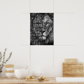 獣の中で目覚める – ライオンの群れ ポスター (キッチン)