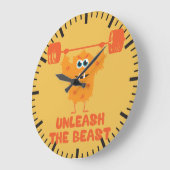 獣の体育館の刺激を自由にして下さい ラージ壁時計 (傾斜)