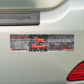 獣の印を取らないで下さい バンパーステッカー (車上)