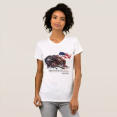 獣のTシャツの女性を食べ物を与えることを止めて下さい Tシャツ (正面フル)
