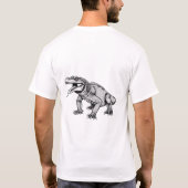 獣を解き放つ：古代コモドドラゴンティー Tシャツ (裏面)