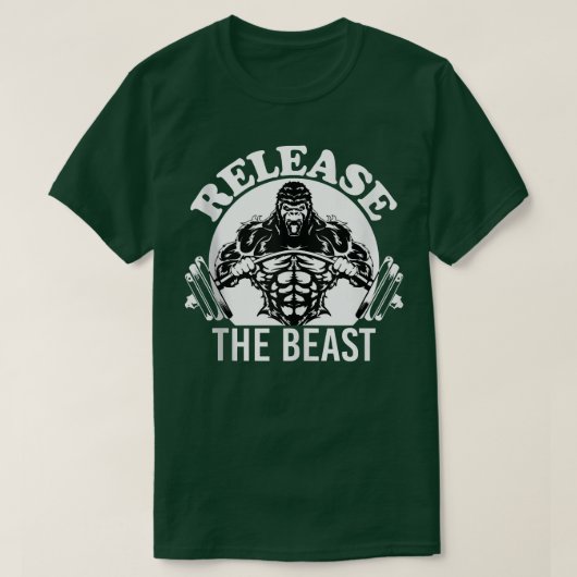 獣を解放するジム持ち上げギフトティー Tシャツ (デザイン正面)