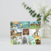 獣切手国際的コラージュ ポストカード (スタンド正面)