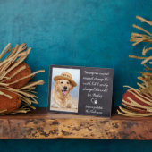 獣医ありがとう犬ペット写真の獣医 フォトプラーク (側面)