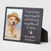 獣医ありがとう犬ペット写真の獣医 フォトプラーク (側面)