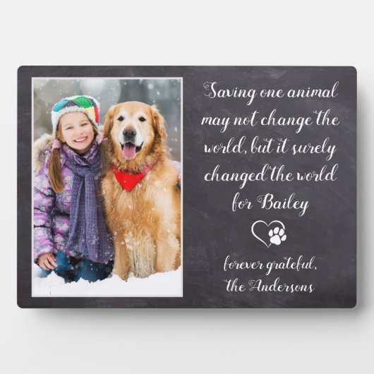 獣医ありがとう獣医ドッグペットの写真 フォトプラーク (正面)
