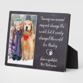 獣医ありがとう獣医ドッグペットの写真 フォトプラーク (側面)