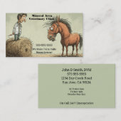 獣医おもしろいウマ科の名刺 名刺 (正面/裏面)