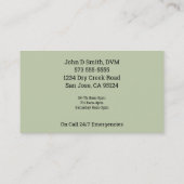 獣医おもしろいウマ科の名刺 名刺 (裏面)