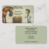 獣医おもしろいウマ科の名刺 名刺 (正面/裏面)