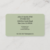 獣医おもしろいウマ科の名刺 名刺 (裏面)