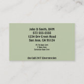 獣医おもしろいウマ科の名刺 名刺 (裏面)