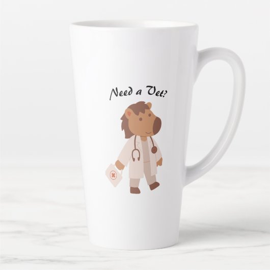 獣医おもしろいユーモア動物気に引用文 カフェラテマグ (右)