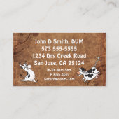 獣医おもしろい名刺 名刺 (裏面)