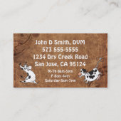 獣医おもしろい名刺 名刺 (裏面)