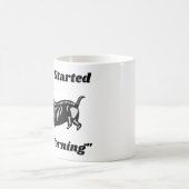 獣医おもしろい引用文：今朝犬が飼い始めたばかりだ コーヒーマグカップ (中央)