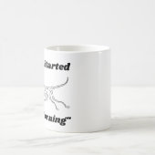 獣医おもしろい引用文:今朝犬が飼い始めたばかりだ コーヒーマグカップ (中央)