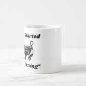 獣医おもしろい引用文:今朝猫が飼い始めたばかりだ コーヒーマグカップ (中央)