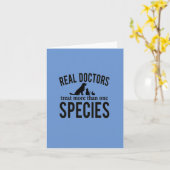 獣医おもしろい獣医の獣医アシスタントのグリーティングカード カード (黄色い花)