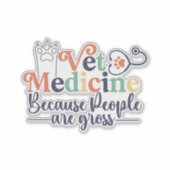 獣医おもしろい薬ことわざ シール (正面)
