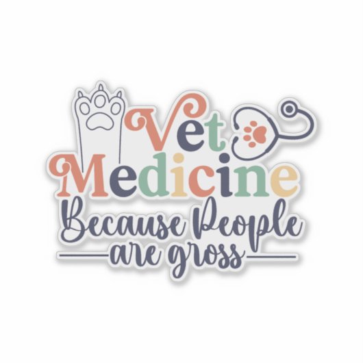 獣医おもしろい薬ことわざ シール (正面)