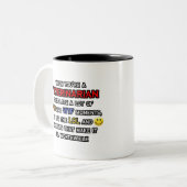 獣医おもしろい...OMG WTFロール ツートーンマグカップ (正面左)
