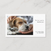 獣医が病気の犬を治療する 名刺 (裏面)