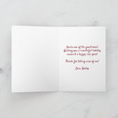 獣医が素晴らしクリスマスペットの写真をパーソナライズ シーズンカード (内部)