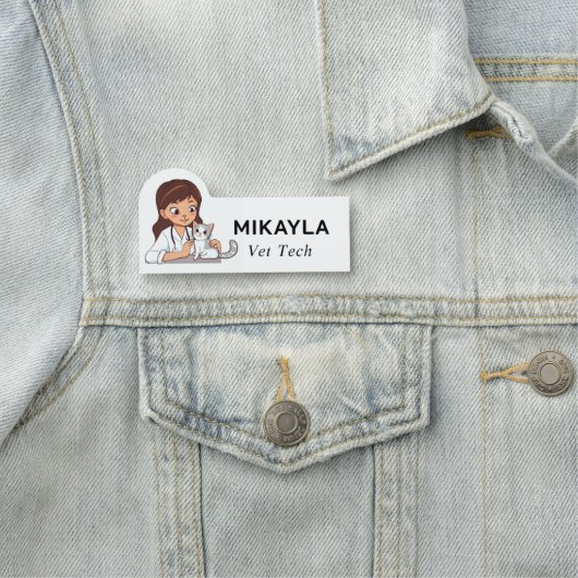 獣医さんとお可愛い子猫 名札 (インサイチュ)