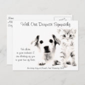 獣医さんのお見舞いカードPUPと子猫 ポストカード (正面/裏面)