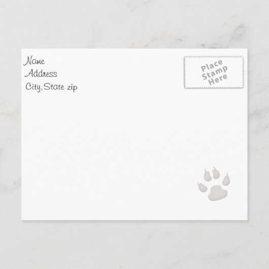 獣医さんのお見舞いカードPUPと子猫 ポストカード (裏面)