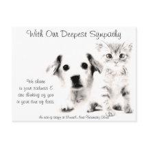 獣医さんのお見舞いカードPUPと子猫