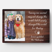 獣医さんペットパーソナライズされたの写真 フォトプラーク (正面)