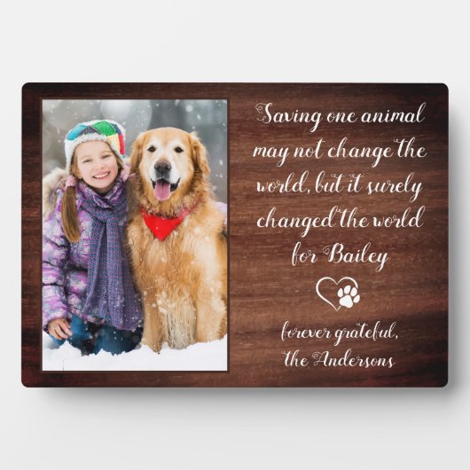獣医さんペットパーソナライズされたの写真 フォトプラーク (正面)