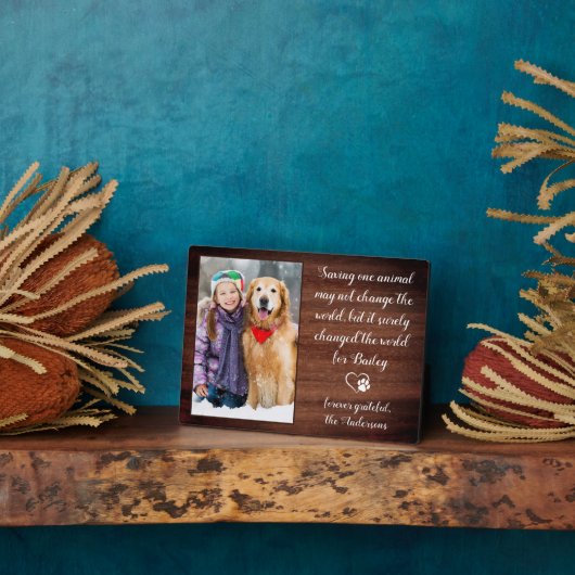 獣医さんペットパーソナライズされたの写真 フォトプラーク (側面)