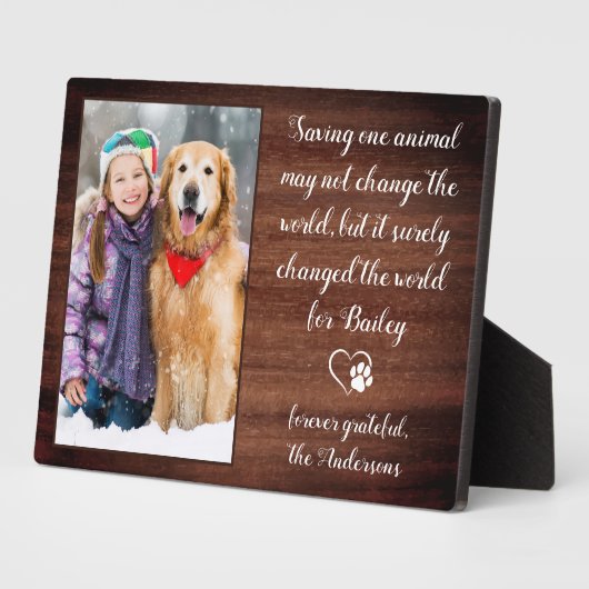 獣医さんペットパーソナライズされたの写真 フォトプラーク (側面)