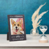 獣医さんペットパーソナライズされたドッグ写真ありがとう フォトプラーク (側面)