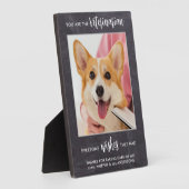獣医さんペットパーソナライズされたドッグ写真ありがとう フォトプラーク (側面)