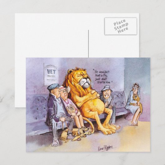 獣医で ポストカード (正面/裏面)