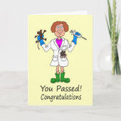 獣医として修飾されるようになることのお祝い カード (正面)