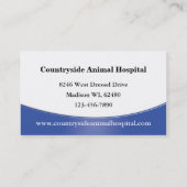 獣医とペット介護用名刺 名刺 (裏面)
