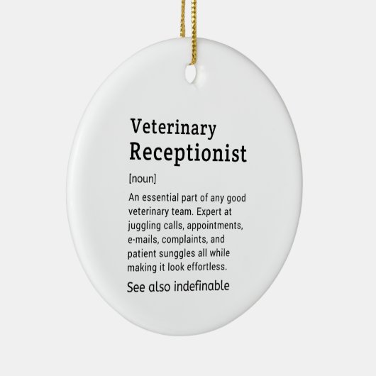 獣医と獣医への誕生日ギフト セラミックオーナメント (右)