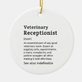 獣医と獣医への誕生日ギフト セラミックオーナメント (正面)