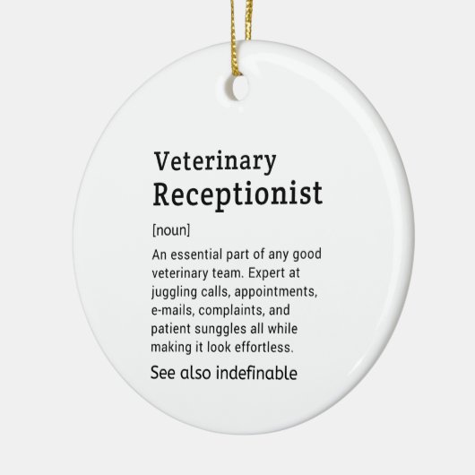 獣医と獣医への誕生日ギフト セラミックオーナメント (左)