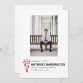 獣医による卒業式ブラックレッド発表 案内状 (正面/裏面)